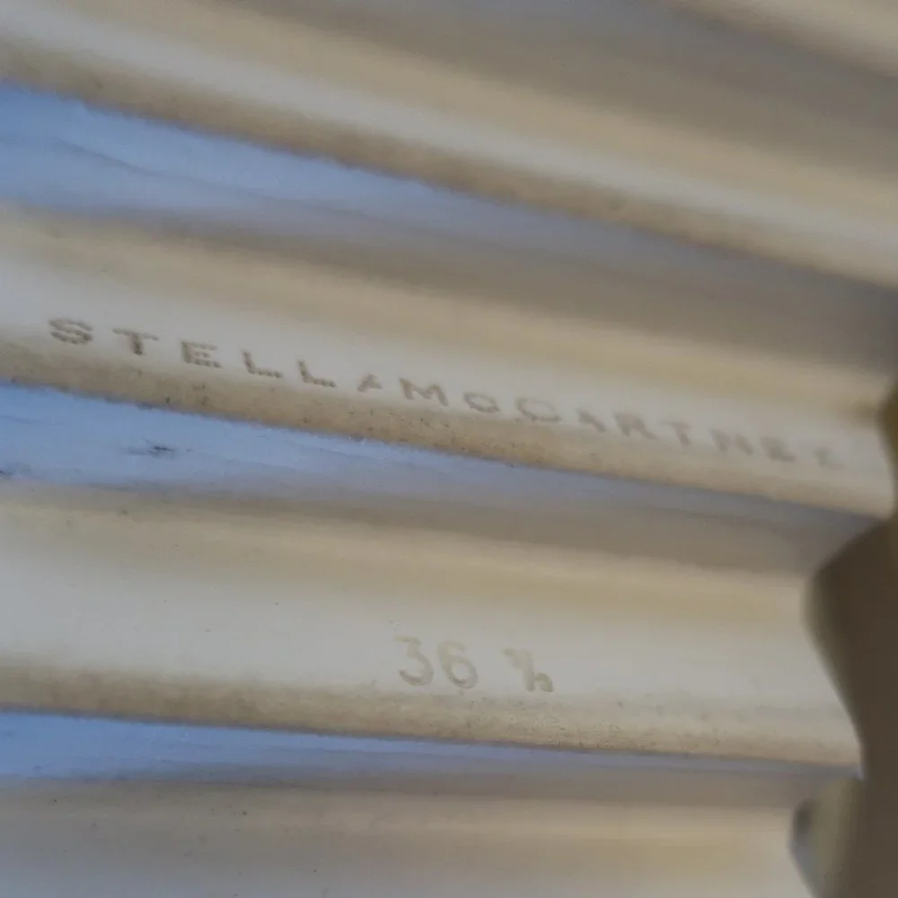 WOMENS STELLA MCCARTNEY WHITE EYELET PLATFORM SANDAL SLIDES 36.5 US/6.5 * - Picture 10 of 10